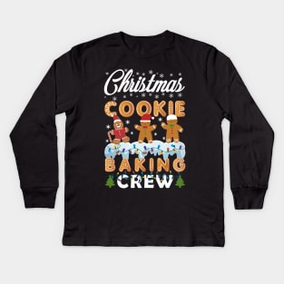 Christmas Lights Christmas Cookie Baking Crew Kids Long Sleeve T-Shirt